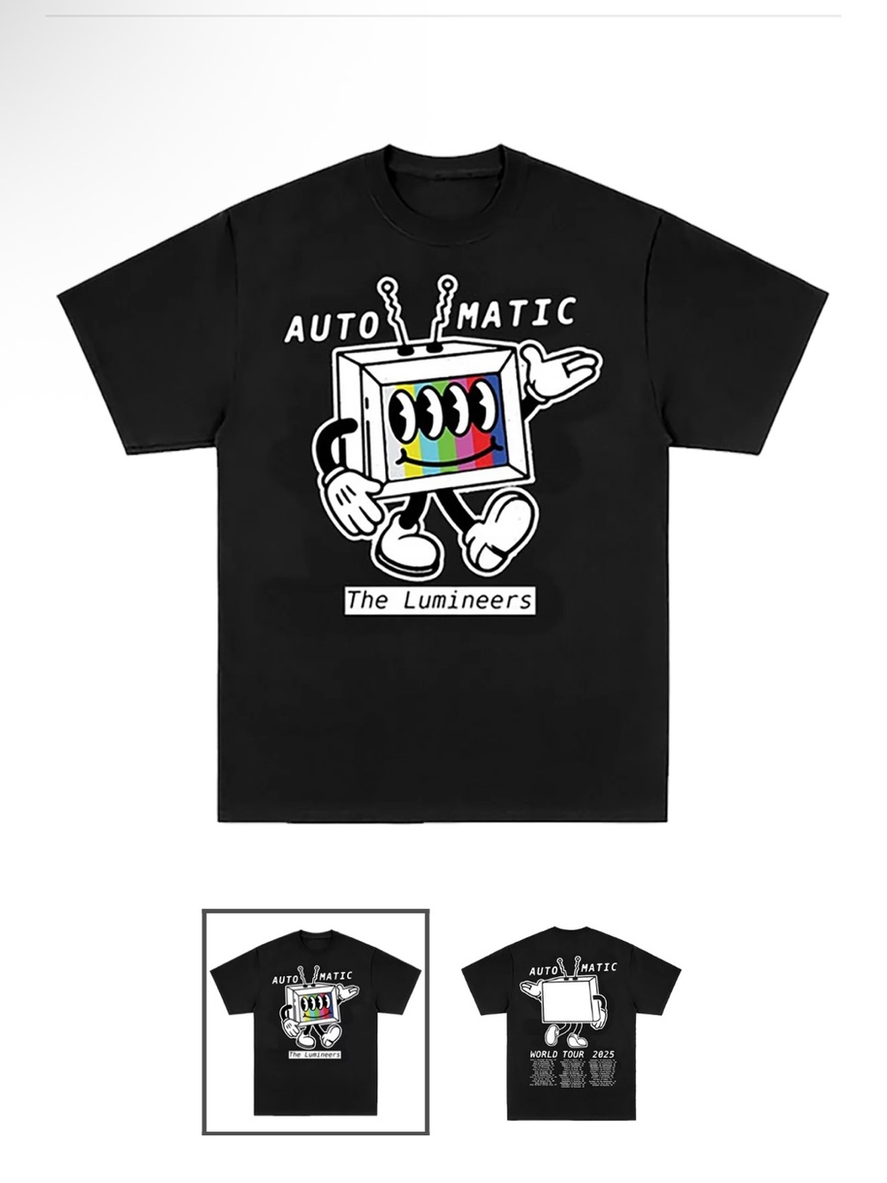 NWT Automatic Tour The Lumineers Black Graphic Tee